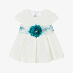 Miranda-Girls Ivory & Green Floral Dress | Childrensalon Outlet