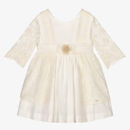 Miranda-Кремовое кружевное платье для девочек | Childrensalon Outlet
