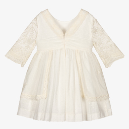 Miranda-Кремовое кружевное платье для девочек | Childrensalon Outlet