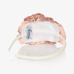 ميراندا-طوق للشعر لون زهري وعاجي للبنات | Childrensalon Outlet