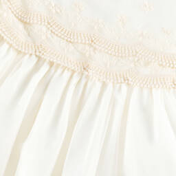 Miranda-Girls' Ivory Tulle Embroidered Dress | Childrensalon Outlet
