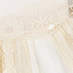 Miranda-Girls Ivory Tulle & Lace Dress | Childrensalon Outlet