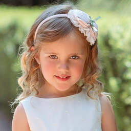 Miranda-Girls Jacquard & Tulle Hairband | Childrensalon Outlet