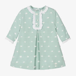 Miranda-Girls Mint Polka Dot Dress | Childrensalon Outlet