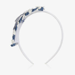 Miranda-Girls Navy & White Sailor Headband | Childrensalon Outlet