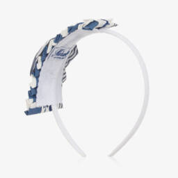 Miranda-Girls Navy & White Sailor Headband | Childrensalon Outlet