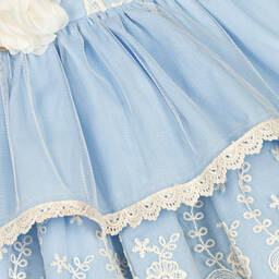 Miranda-Girls Pale Blue Lace Dress | Childrensalon Outlet