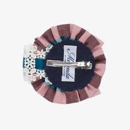 ميراندا-طوق للشعر كاروهات لون زهري وأزرق للبنات | Childrensalon Outlet