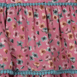 Miranda-فستان بطبعة ورود فيسكوز لون زهري وأزرق | Childrensalon Outlet