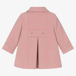 Miranda-Girls Pink Felted Double-Breasted Coat | Childrensalon Outlet
