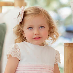 Miranda-طوق للشعر لون زهري بطبعة ورود للبنات (10 سم) | Childrensalon Outlet