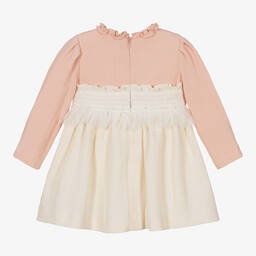 Miranda-Girls Pink & Ivory Lace Cotton Dress | Childrensalon Outlet