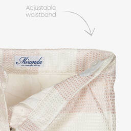 ميراندا-طقم شورت تول لون زهري وعاجي للبنات | Childrensalon Outlet