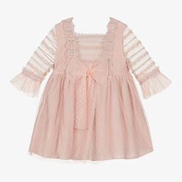 Miranda-Розовое платье с кружевом | Childrensalon Outlet
