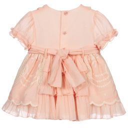 Miranda-فستان قطن لون زهري مرجاني | Childrensalon Outlet