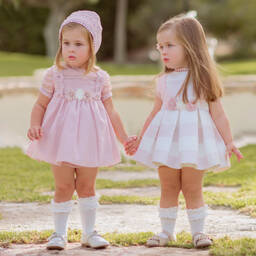 Miranda-Girls Pink Tulle Dress Set | Childrensalon Outlet