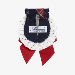 Miranda-Girls Red Bow Rosette Hairband | Childrensalon Outlet