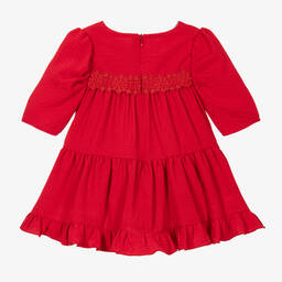 Miranda-Girls Red Tiered Dress | Childrensalon Outlet