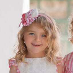 Miranda-Ободок с алыми розетками для девочек | Childrensalon Outlet