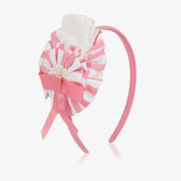 Miranda-Ободок с алыми розетками для девочек | Childrensalon Outlet