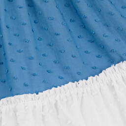 Miranda-فستان صيفي قطني بنقشة بلومتي للبنات بلون السماء | Childrensalon Outlet