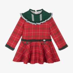 Miranda-Girls Tartan Ruffle Dress | Childrensalon Outlet
