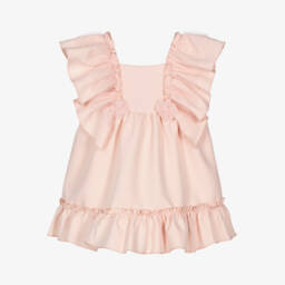 Miranda-Girls Twirl-Ready Pink Frill Dress | Childrensalon Outlet