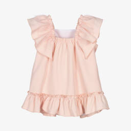 Miranda-Girls Twirl-Ready Pink Frill Dress | Childrensalon Outlet