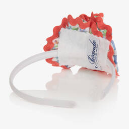 Miranda-Girls White & Blue Floral Hairband | Childrensalon Outlet