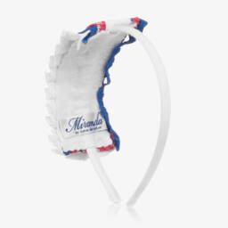 Miranda-Girls White Bow Hairband | Childrensalon Outlet