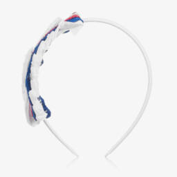 Miranda-Girls White Bow Hairband | Childrensalon Outlet