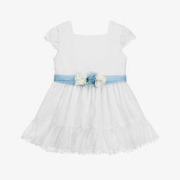 Miranda-Girls White Plumeti Lace Delight | Childrensalon Outlet