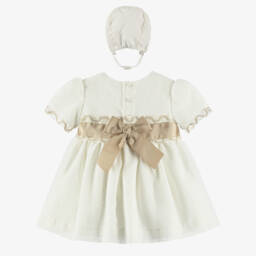 Miranda-طقم فستان عاجي مزين بالدانتيل | Childrensalon Outlet