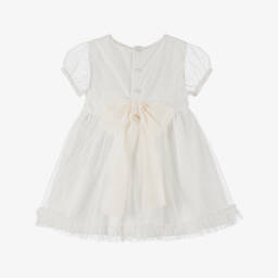 Miranda-فستان عاجي من الدانتيل والتول للبنات | Childrensalon Outlet