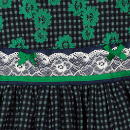 ميراندا-فستان أكريليك لون كحلي وأخضر | Childrensalon Outlet