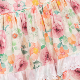 Miranda-Оранжево-розовое платье с цветами | Childrensalon Outlet