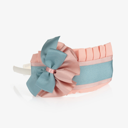 Miranda-طوق للشعر مزين بكشكش لون زهري وأزرق للبنات | Childrensalon Outlet