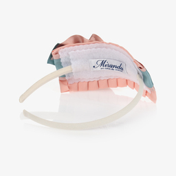 Miranda-طوق للشعر مزين بكشكش لون زهري وأزرق للبنات | Childrensalon Outlet