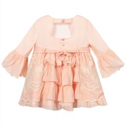 Miranda-Розовое платье из хлопковой вуали | Childrensalon Outlet