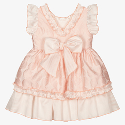 Miranda-Розовое жаккардовое платье с бабочками | Childrensalon Outlet