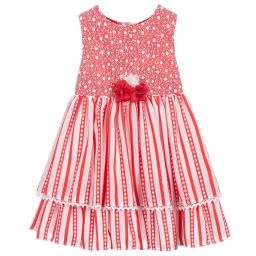 Miranda-Teen Girls Red Striped Dress | Childrensalon Outlet