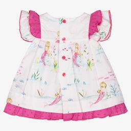 Miranda-White & Pink Mermaid Dress Set | Childrensalon Outlet