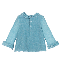 Miss Blumarine-Blue Sparkle Blouse | Childrensalon Outlet