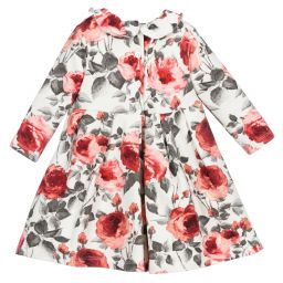 ميس بلومارين-فستان قطن جيرسي لون عاجي، زهري ورمادي للمولودات | Childrensalon Outlet