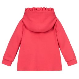 Miss Blumarine-Pink Zip-Up Cotton Jersey Top | Childrensalon Outlet