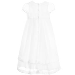 Miss Blumarine-White Ceremony Baby Gown & Headband Set | Childrensalon Outlet