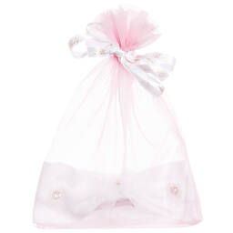 Miss Blumarine-White Ceremony Baby Gown & Headband Set | Childrensalon Outlet