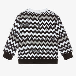 Missoni-Boys Black & White Zigzag Sweatshirt | Childrensalon Outlet