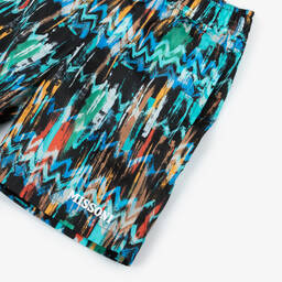 Missoni-Boys Blue Zigzag Swim Shorts | Childrensalon Outlet