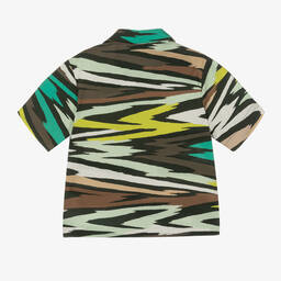 Missoni-Boys Brown & Green Zigzag Cotton Shirt | Childrensalon Outlet